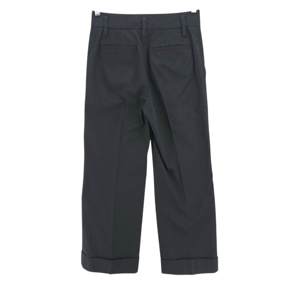 MARC JACOBS Black Pants 100% Cotton High Rise Cuffed Straight/Wide Leg Size 2 - Picture 4 of 8